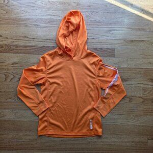 Boy's Rash Guard | Size 7-8 | Long Sleeves Hood Orange EUC